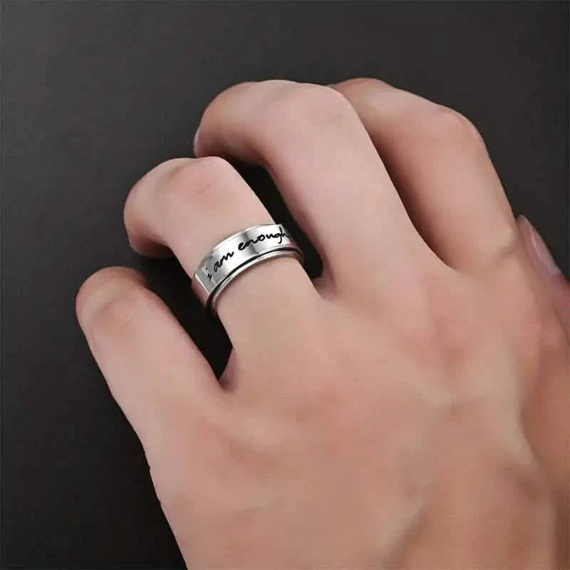 Rotatable Stainless Steel Anxiety Ring Rings - DailySale