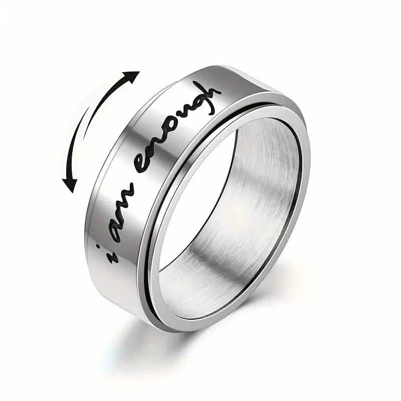 Rotatable Stainless Steel Anxiety Ring Rings - DailySale