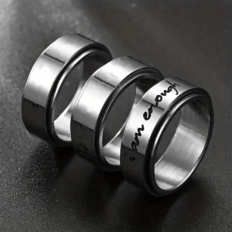 Rotatable Stainless Steel Anxiety Ring Rings - DailySale