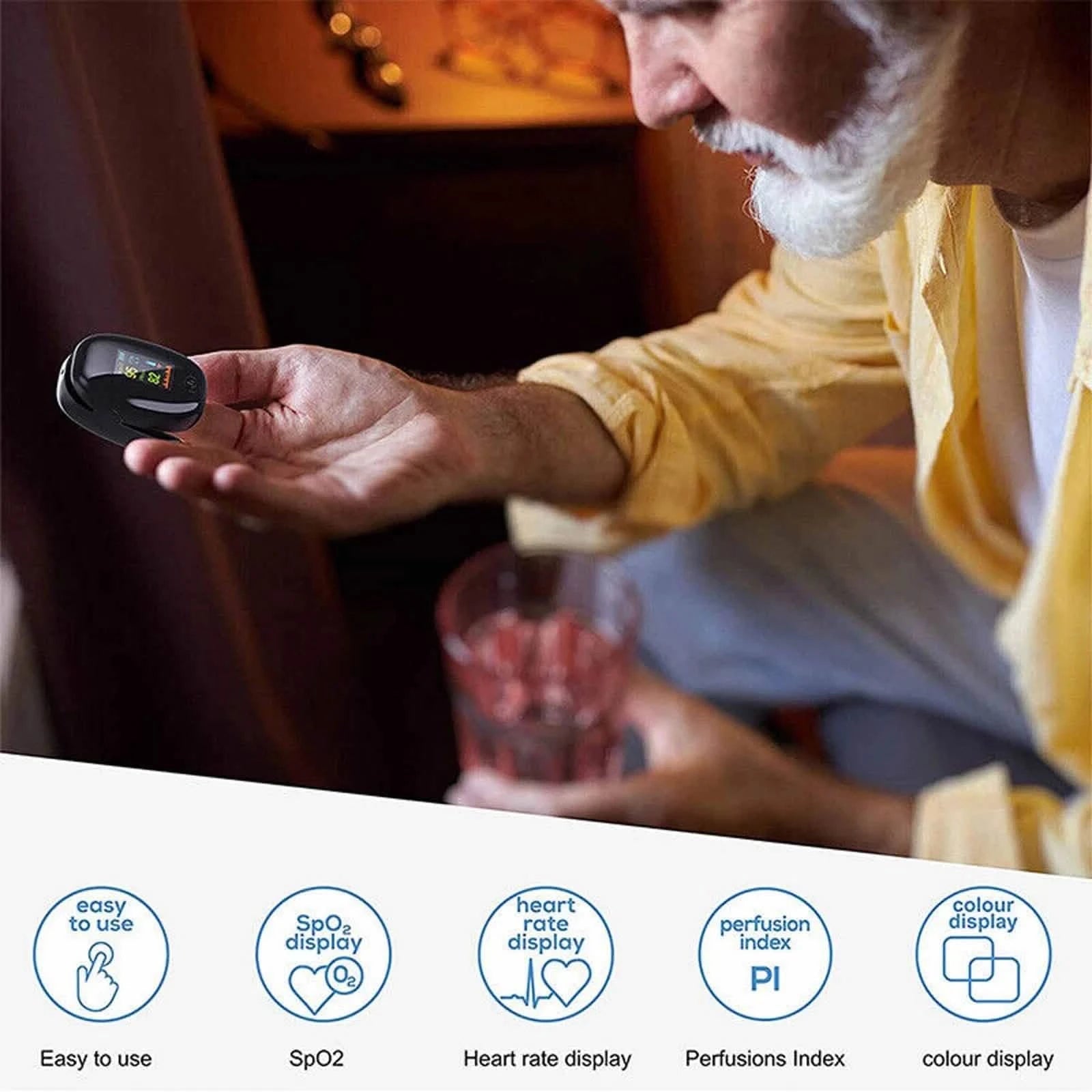 Finger Pulse Oximeter – Heart Rate & SPO2 Monitor