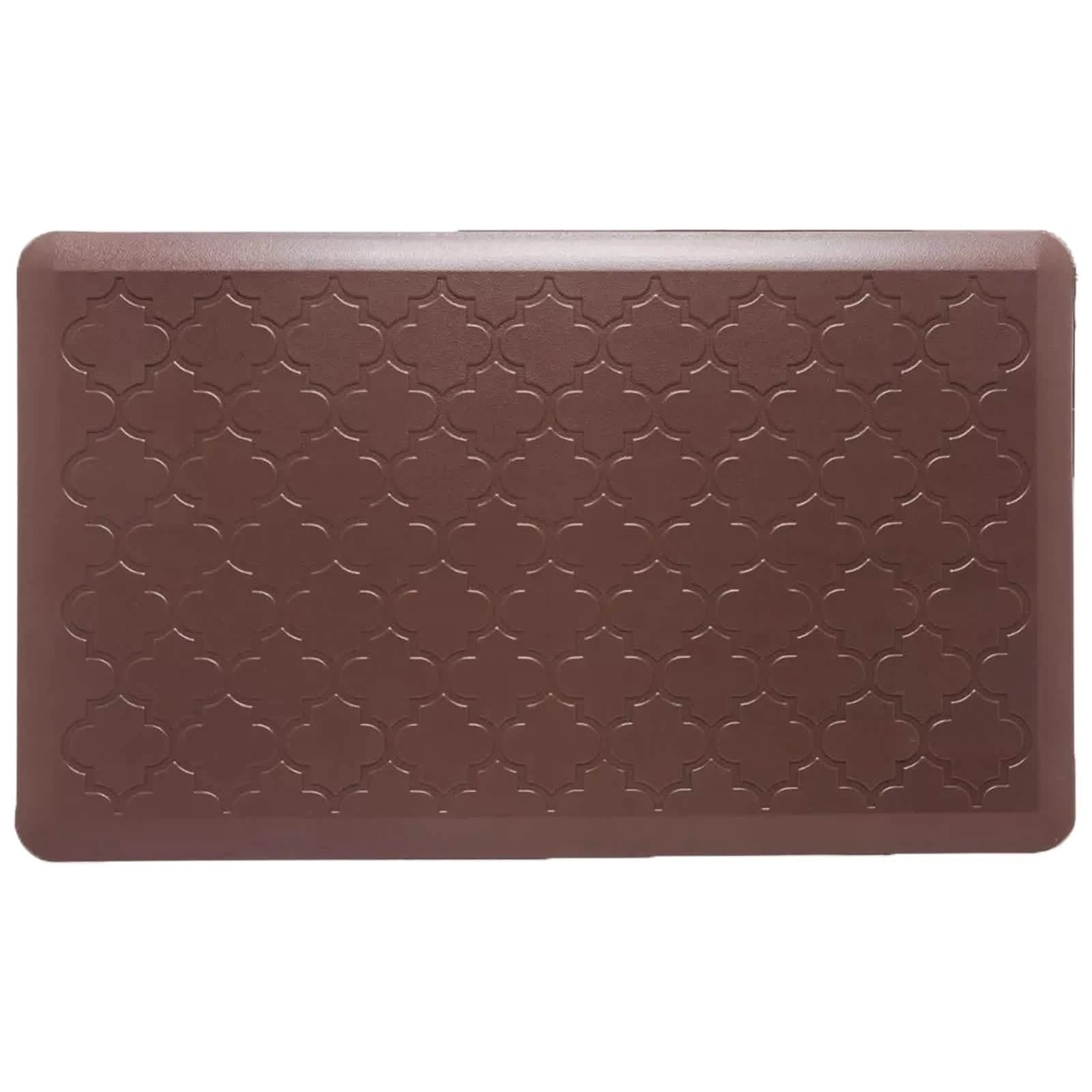 Bibb Home Trellis Embossed Anti Fatigue Foam Kitchen Mat