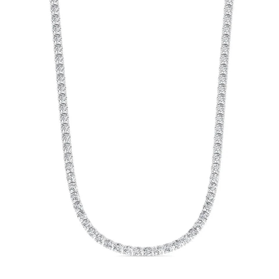 16 CTW Lab Grown Diamond Tennis Necklace – 14kt White Gold, 18’’