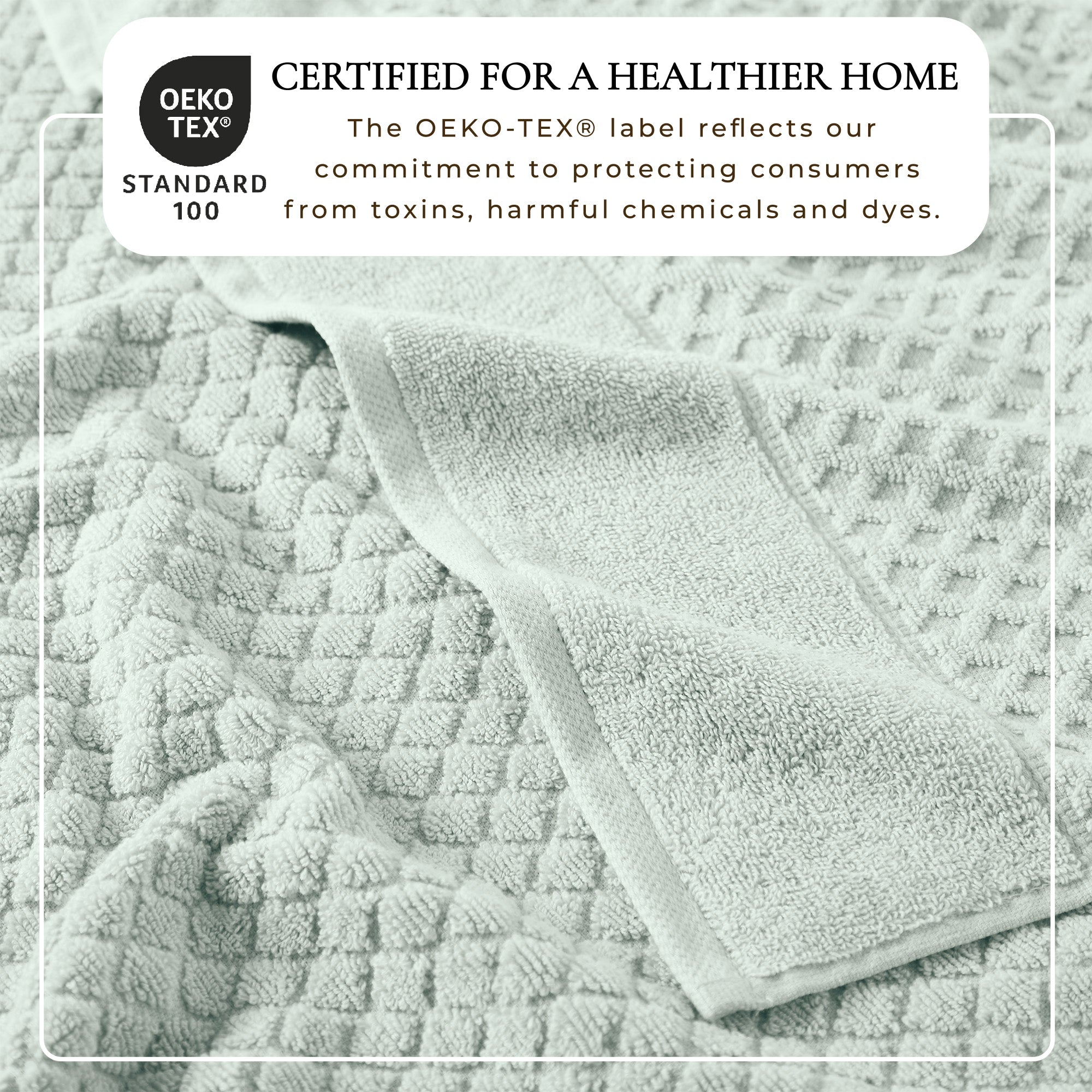 Cotton Diamond Waffle Weave Bath Towel Set - Grayson Collection