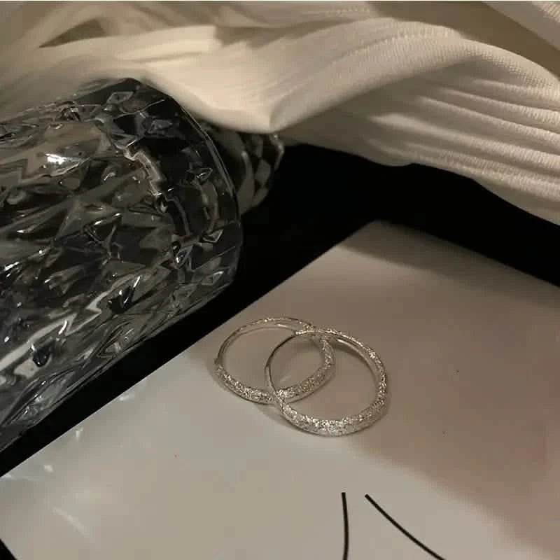 S925 Sterling Silver Sparkling Starry River Hoop Earrings Earrings - DailySale