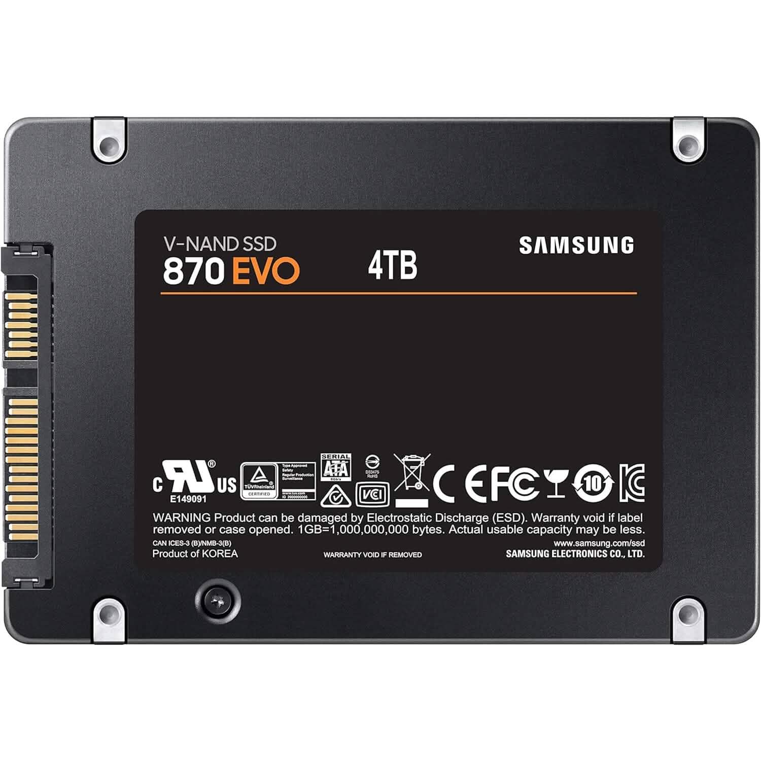 Samsung 870 EVO 4TB 2.5 Inch SATA III Internal SSD (MZ-77E4T0B/AM) Computer Accessories - DailySale