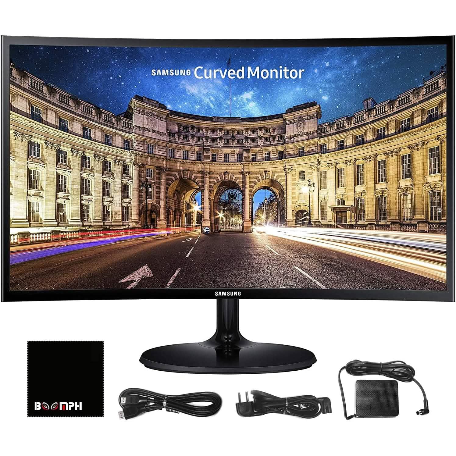 Samsung CF390 27" 16:9 Curved LCD FHD 1920x1080 Curved Desktop Black Monitor Computer Accessories - DailySale