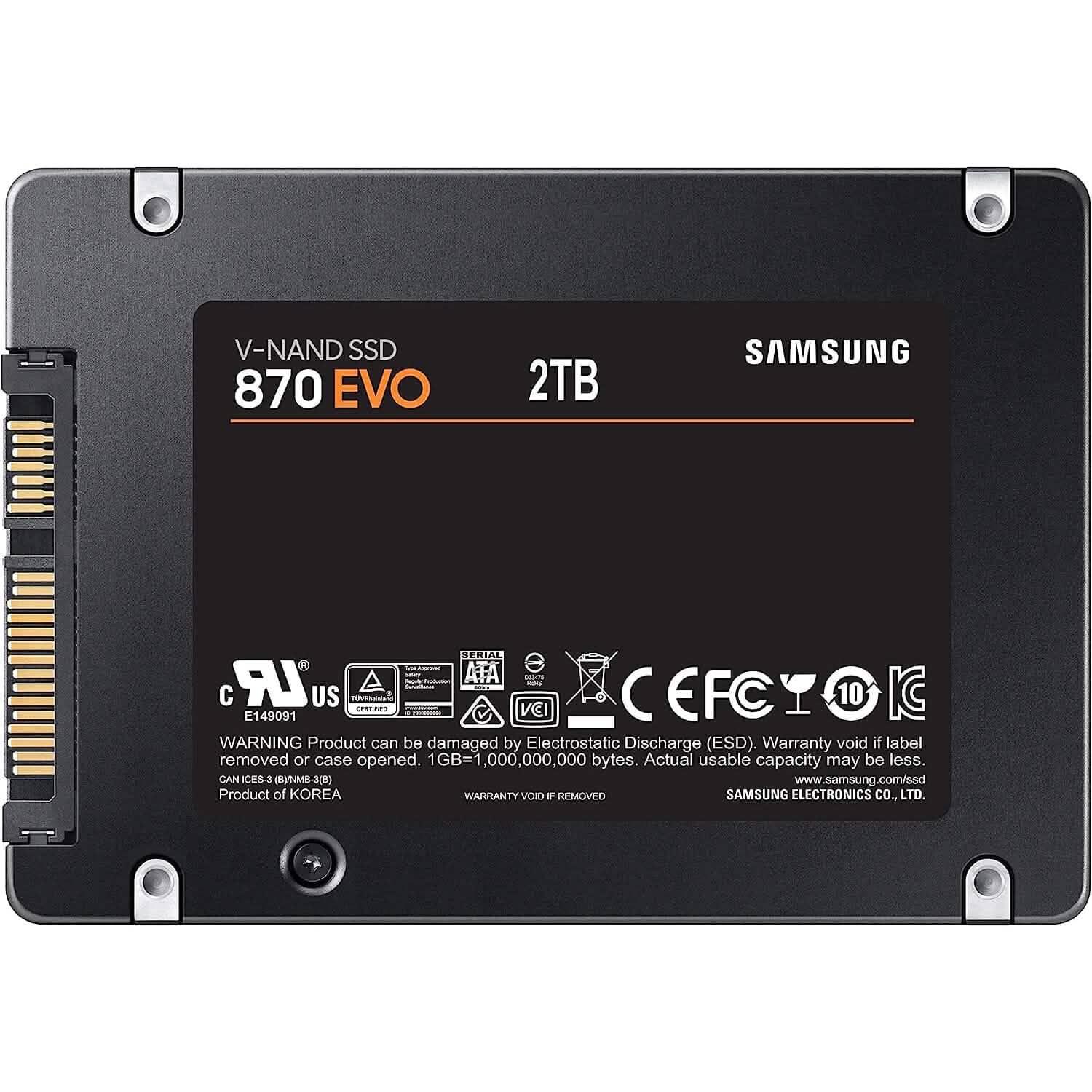 SAMSUNG Electronics 870 EVO 2TB 2.5 Inch SATA III Internal SSD (MZ-77E2T0B/AM) (Refurbished) Computer Accessories - DailySale