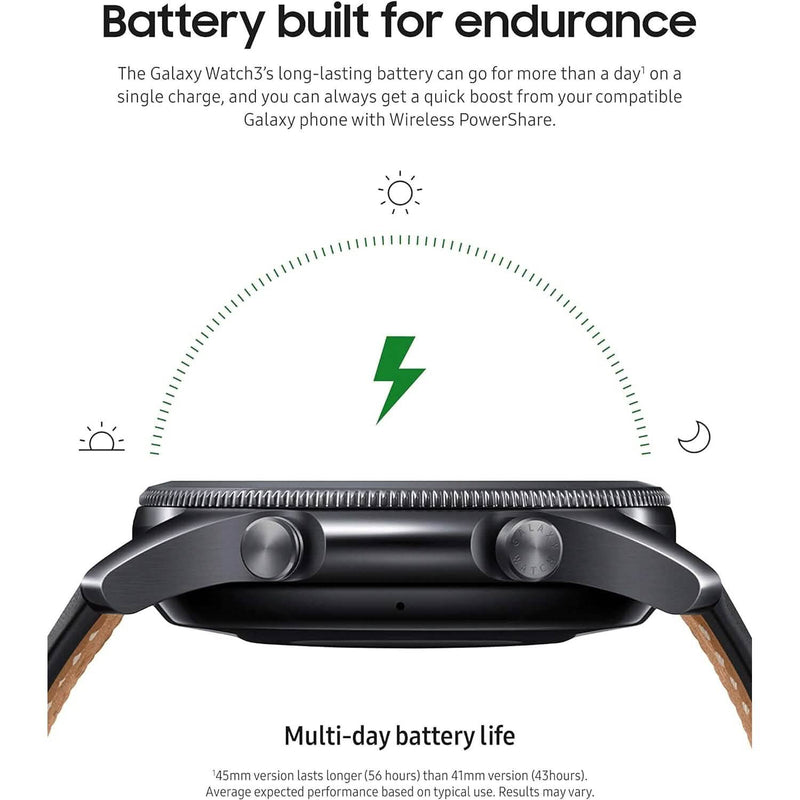 Samsung - Galaxy Watch3 Smartwatch 45mm Stainless LTE - Mystic Black Smart Watches - DailySale