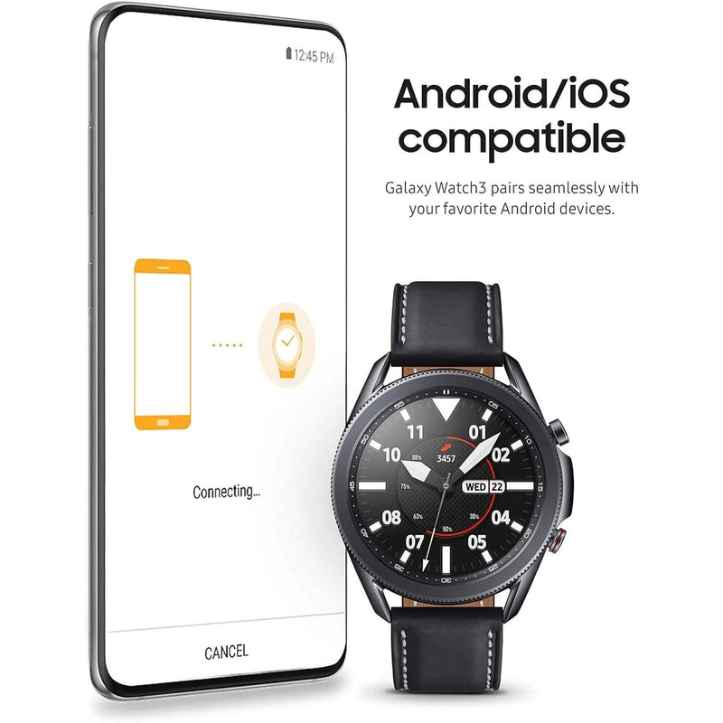Samsung - Galaxy Watch3 Smartwatch 45mm Stainless LTE - Mystic Black Smart Watches - DailySale