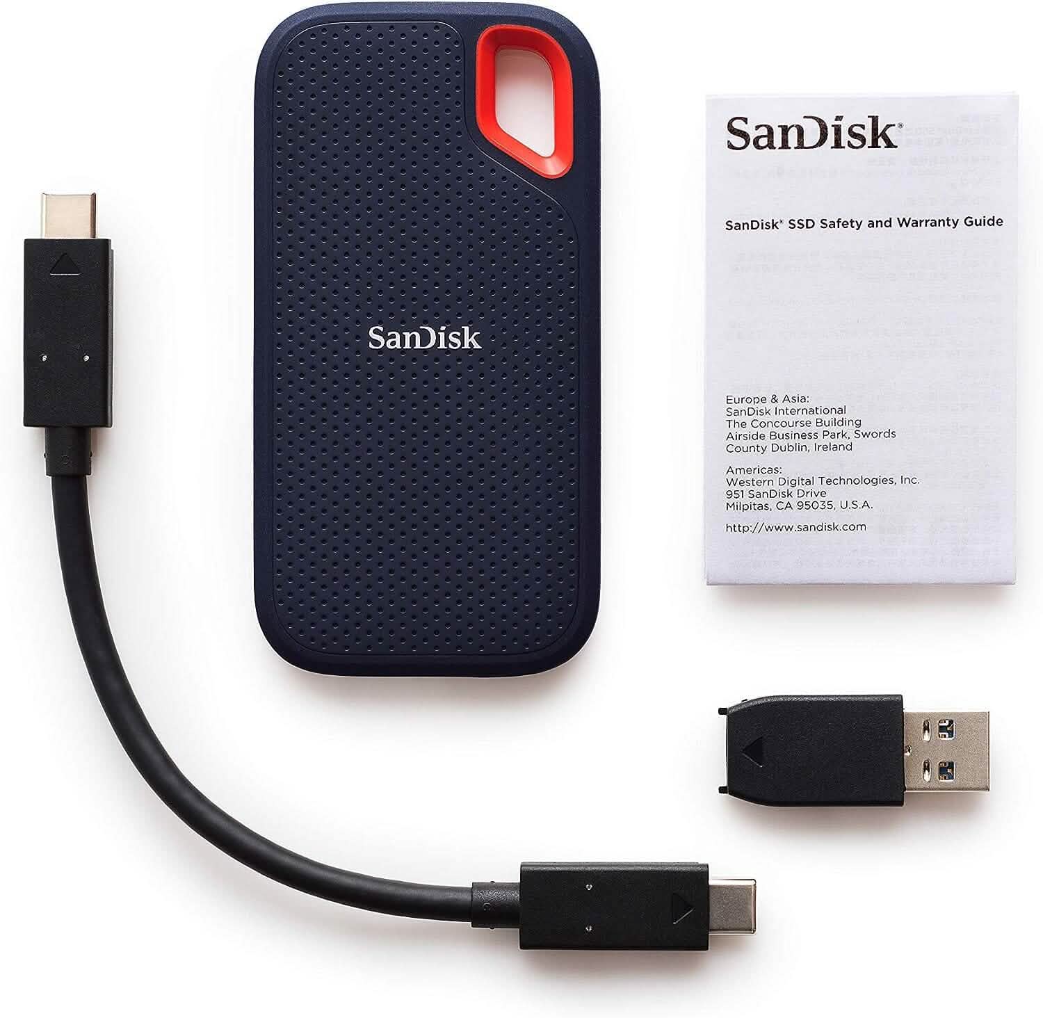 SanDisk 1TB Extreme Portable External SSD - Up to 550MB/s USB-C, USB 3.1 (Refurbished) Computer Accessories - DailySale