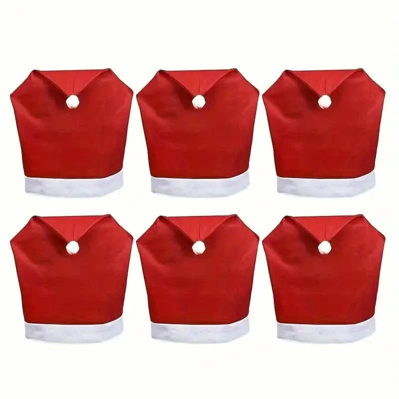 Santa Hats Dining Chair Covers Slipcover Holiday Decor & Apparel - DailySale