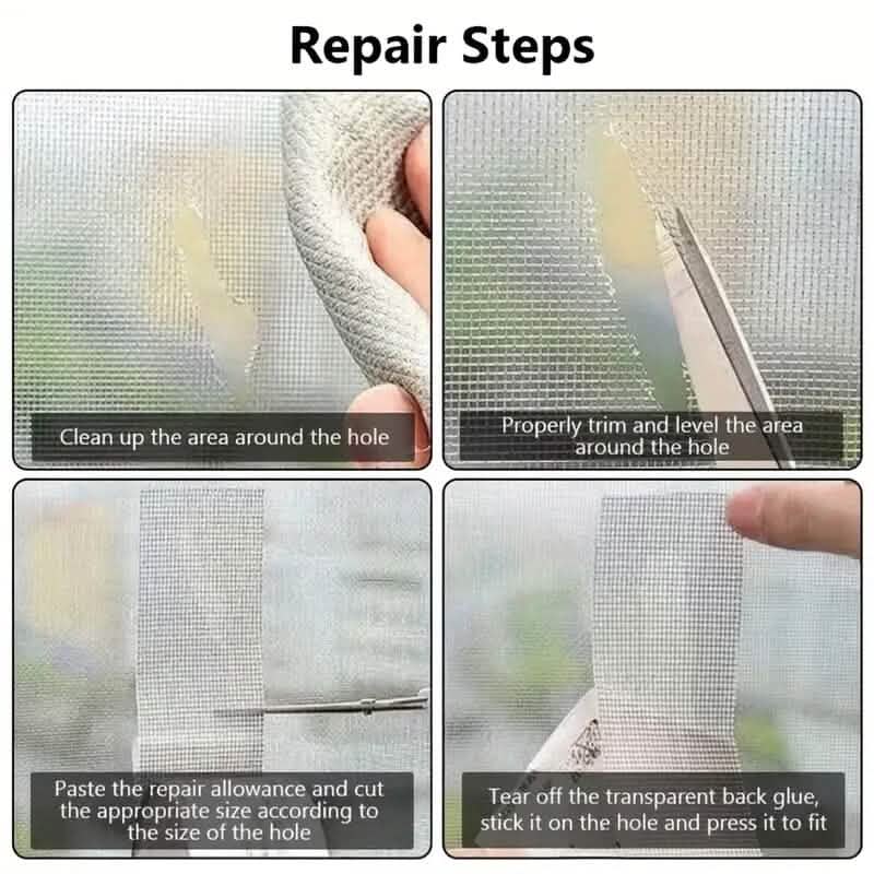 Self-Adhesive Window Screen Tape Mesh Repair Patch Pest Control - DailySale