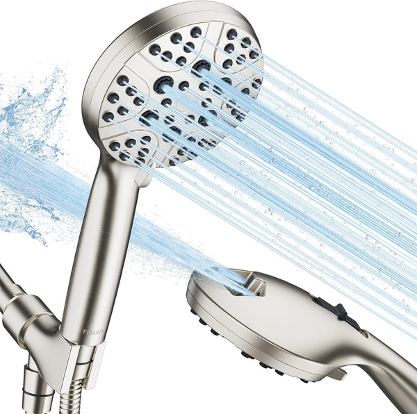 High Pressure 8-Mode Handheld Shower Head  with 80" Extra Long Stainless Steel Hose