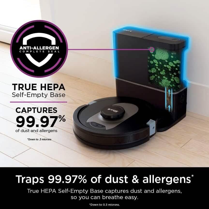Shark RV2502AE AI Ultra Robot Vacuum with XL HEPA Self-Empty Base Household Appliances - DailySale