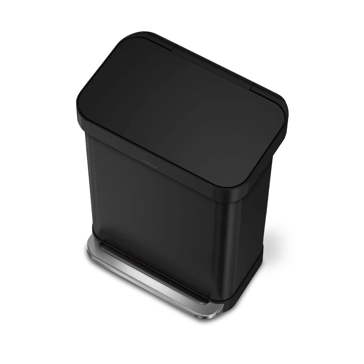 simplehuman 55-Liter Matte Black Indoor Kitchen Hinged Lid Trash Can Kitchen Tools & Gadgets - DailySale