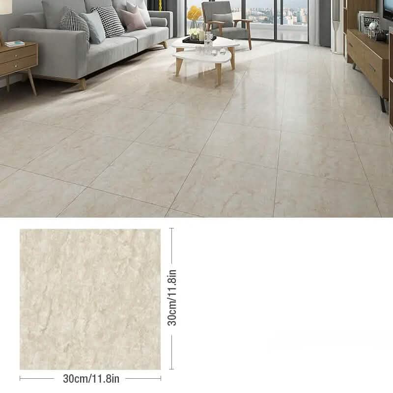 Simulated Thick Marble Tile Floor Sticker Furniture & Decor B - DailySale