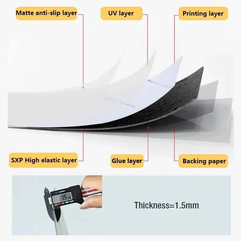 Simulated Thick Marble Tile Floor Sticker Furniture & Decor - DailySale