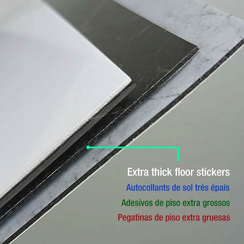 Simulated Thick Marble Tile Floor Sticker Furniture & Decor - DailySale