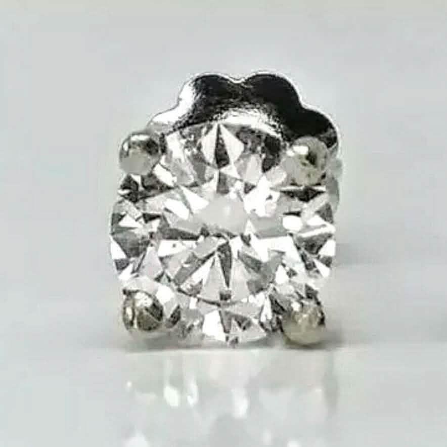 Single 0.40CT Real Genuine Diamond Stud Earring 14k Solid Gold Wow Earrings - DailySale