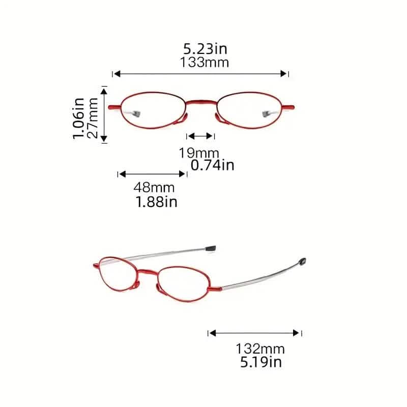 Sleek Folding Reading Glasses with Anti-Blue Light Protection Wellness - DailySale