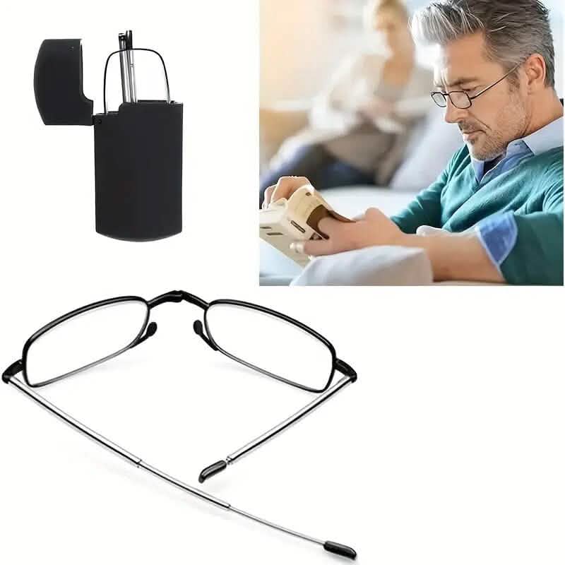 Sleek Folding Reading Glasses with Anti-Blue Light Protection Wellness - DailySale