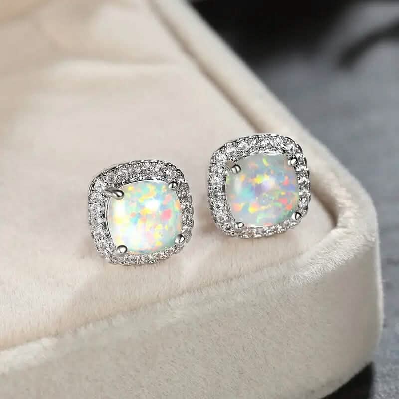 Small Exquisite Square Zirconia Earrings Earrings - DailySale