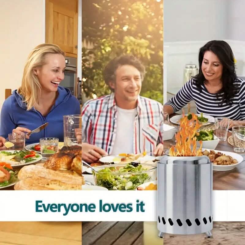 Small Portable Table Fire Pit with Stand & Carry Bag Sports & Outdoors - DailySale