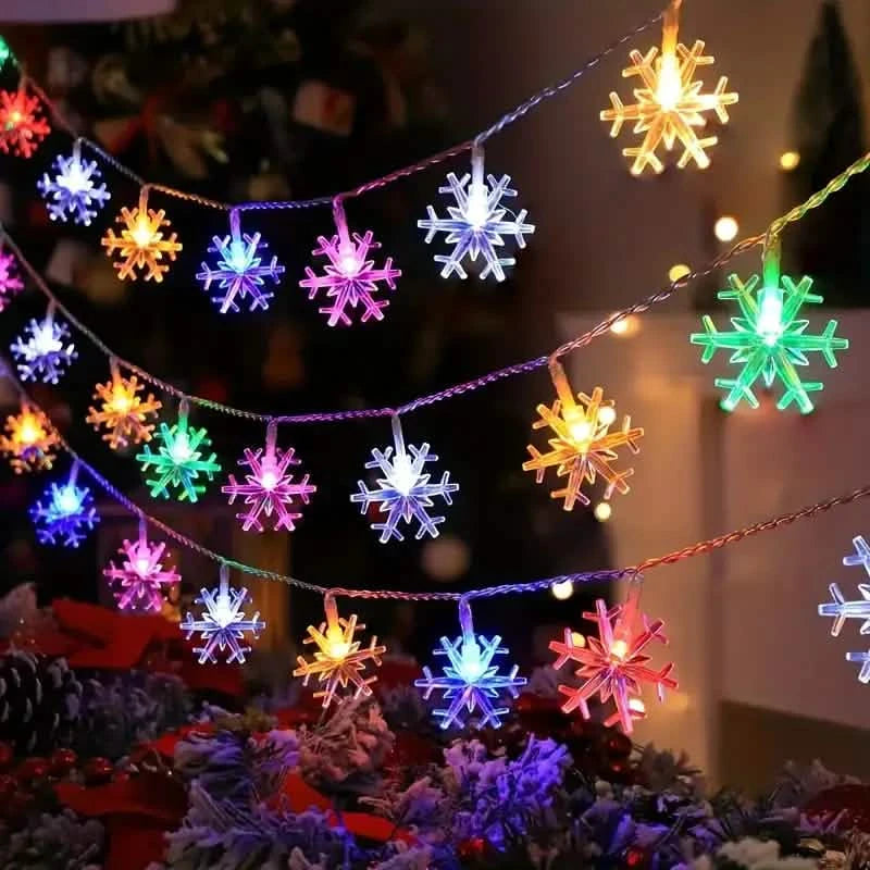 Snowflake Decorative LED String Light 152cm/60in String & Fairy Lights Multicolor - DailySale