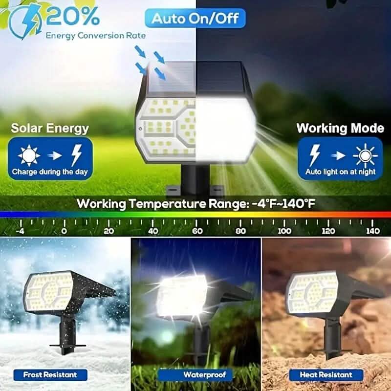 Solar Landscape Outdoor Spotlights Outdoor Lighting - DailySale