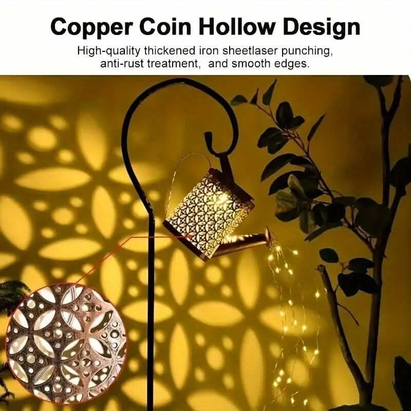 Solar LED Watering Can String Lights Outdoor Lighting - DailySale