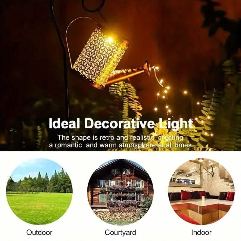 Solar LED Watering Can String Lights Outdoor Lighting - DailySale
