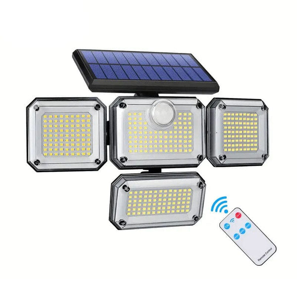 Solar Outdoor Lights 333 LEDs Motion Sensor Lights 4 Heads Outdoor Lighting Integral - DailySale