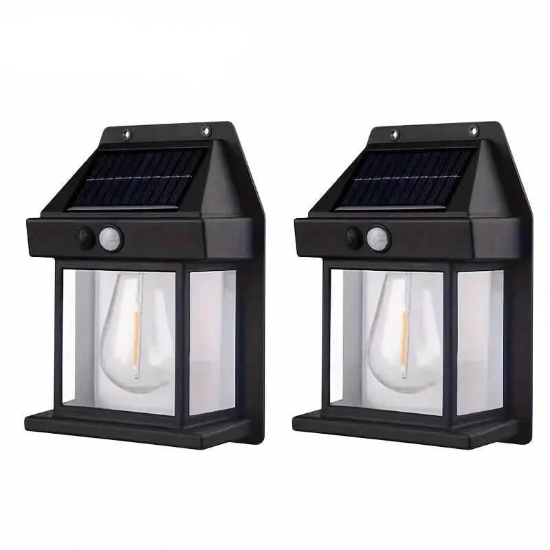 Solar-Powered Motion-Sensor Outdoor Wall Light Outdoor Lighting 2-Pack - DailySale