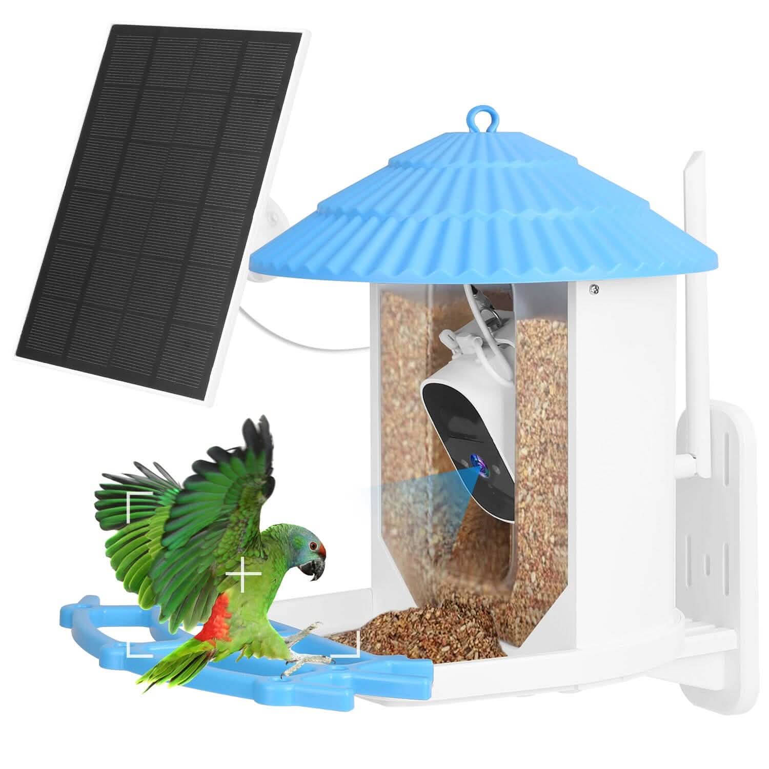 Solar Powered Smart Bird Feeder with PIR Motion AI Two-Way Audio Pet Supplies - DailySale