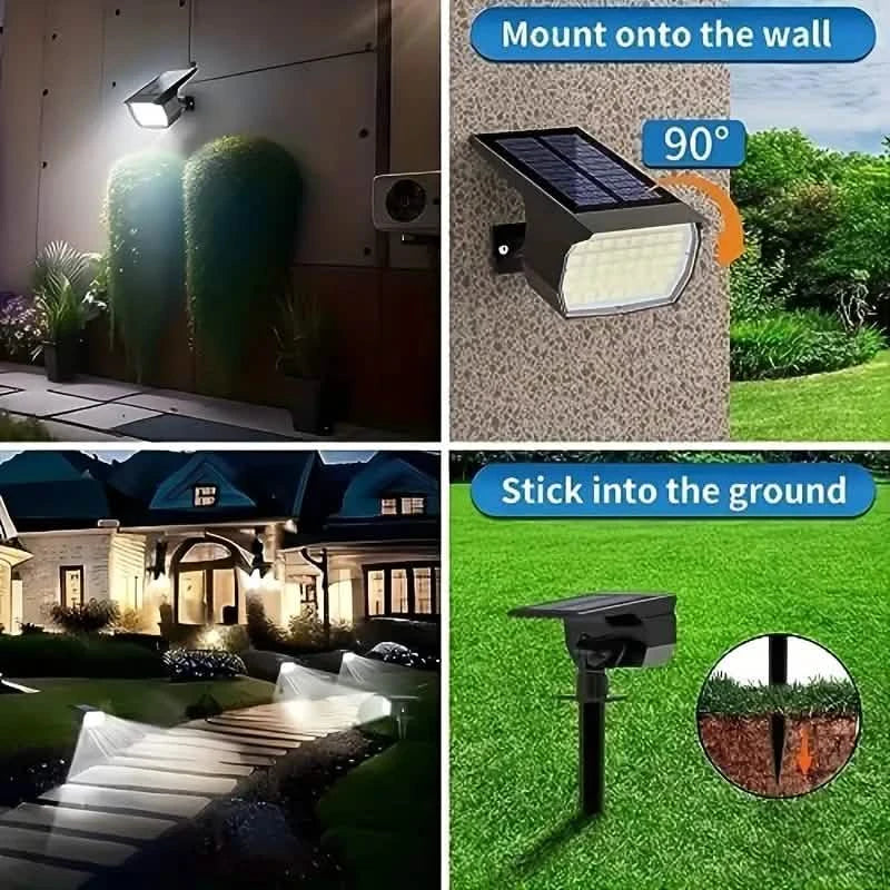 Solar Spot Lights and Solar Motion Sensor Spotlights Outdoor Lighting - DailySale