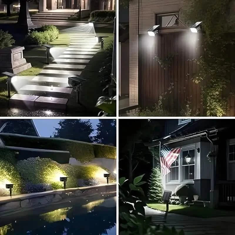 Solar Spot Lights and Solar Motion Sensor Spotlights Outdoor Lighting - DailySale