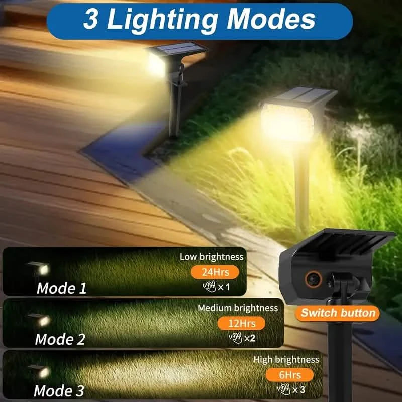 Solar Spot Lights and Solar Motion Sensor Spotlights Outdoor Lighting - DailySale