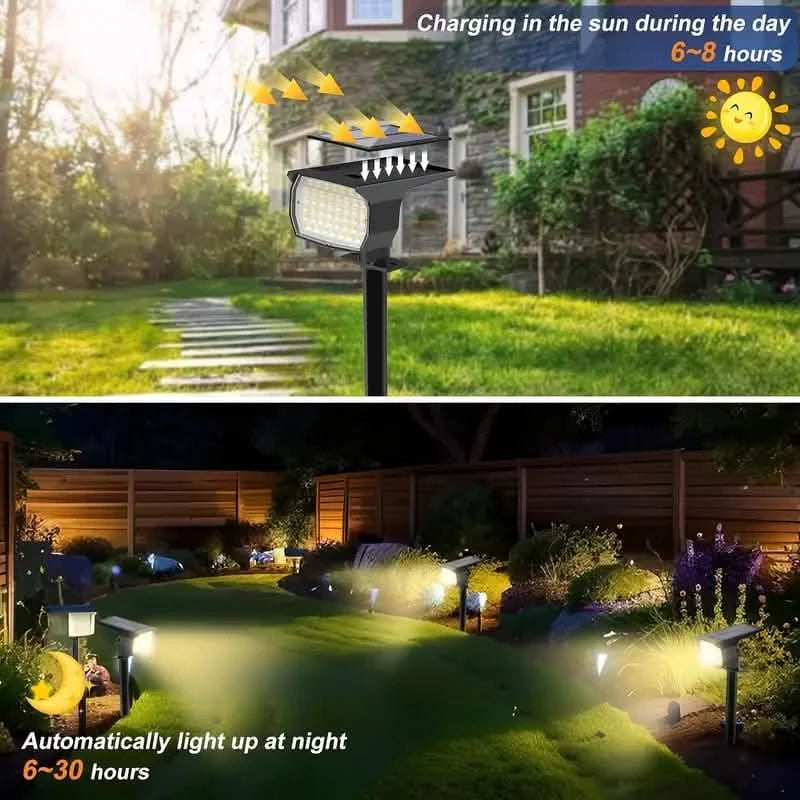 Solar Spot Lights and Solar Motion Sensor Spotlights Outdoor Lighting - DailySale