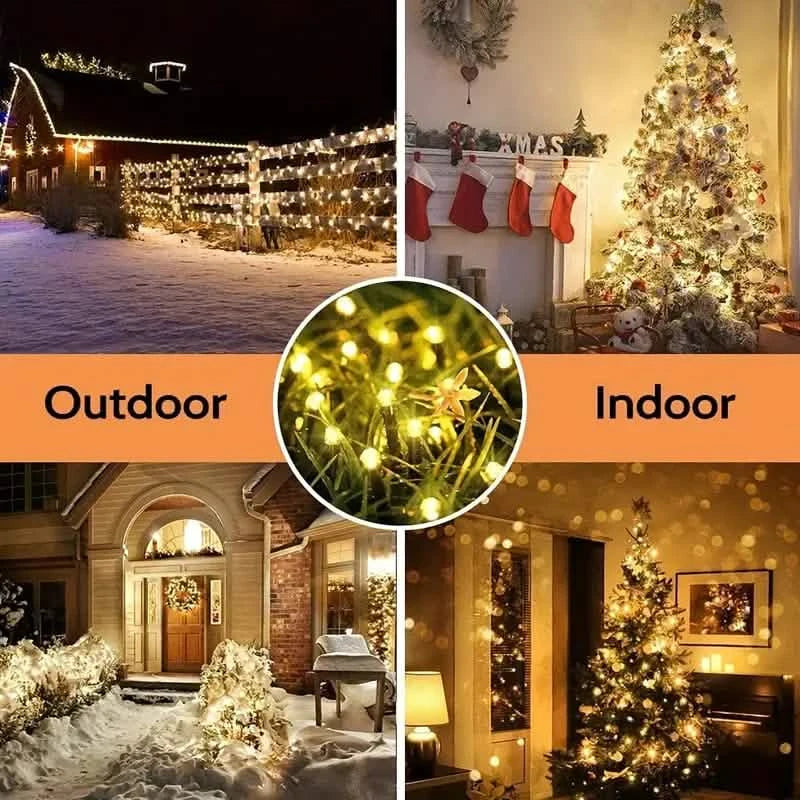 Solar String Lights Outdoor Waterproof Outdoor Lighting - DailySale