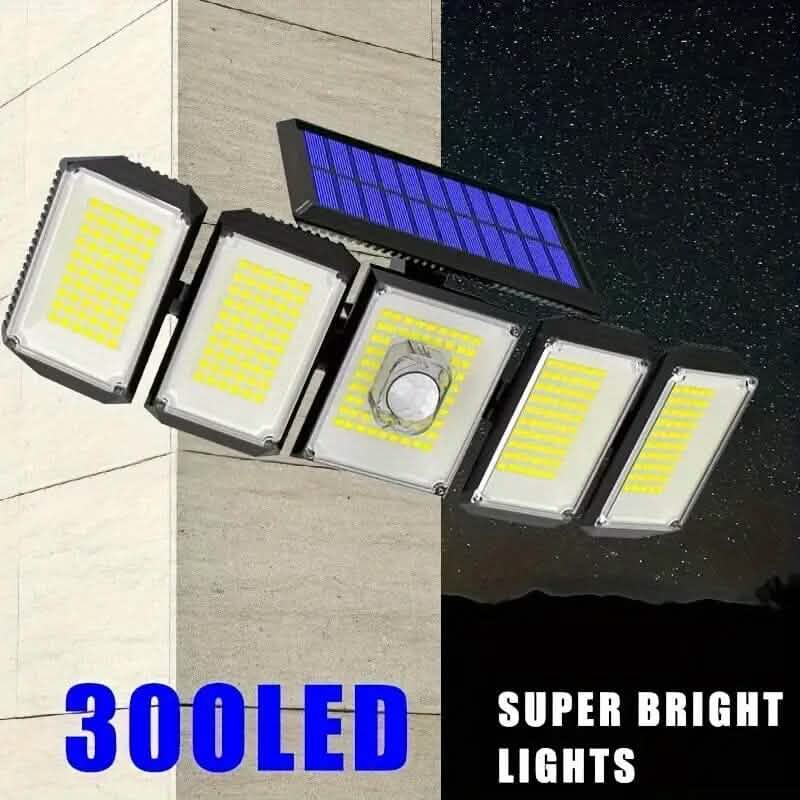 Solar Wall Light with 5 Adjustable Angle Heads Outdoor Lighting - DailySale