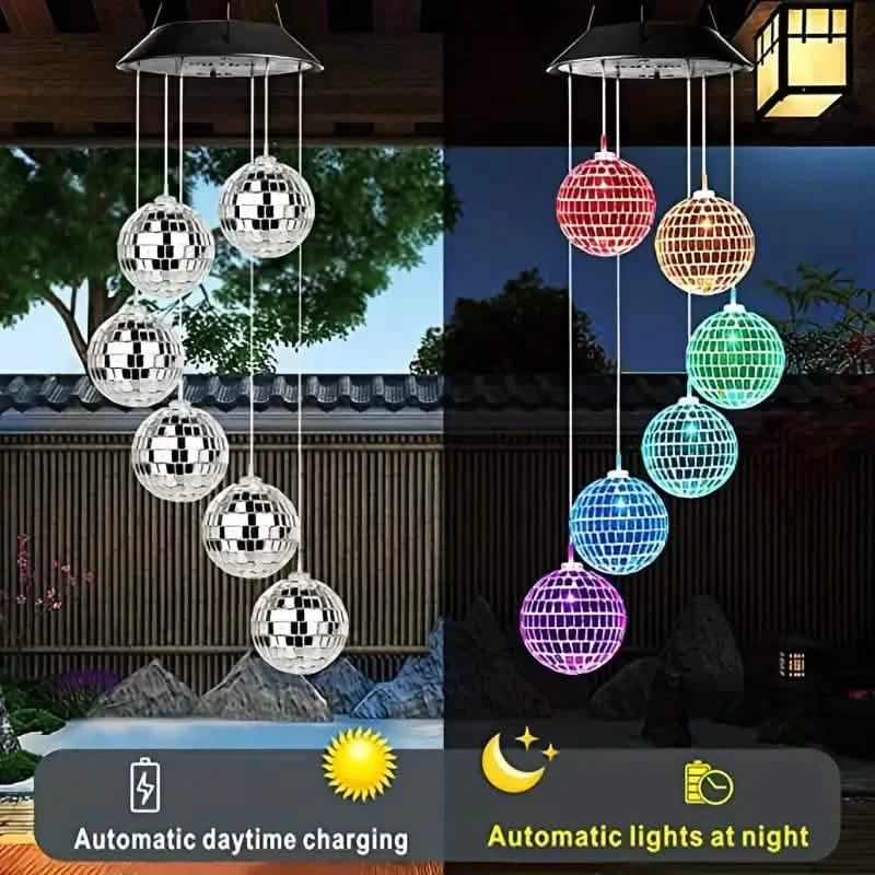 Solar Wind Chimes Light - Mobile Hanging LED Light, Color Changing Wind Chime String & Fairy Lights - DailySale