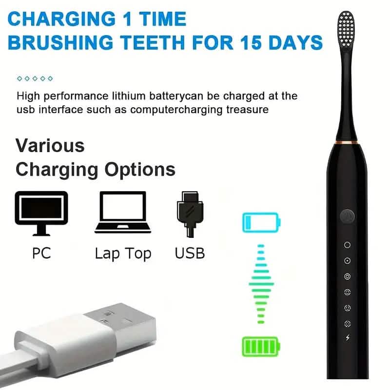 Sonic Electric Toothbrush with 6 Modes and Smart Timer Beauty & Personal Care - DailySale