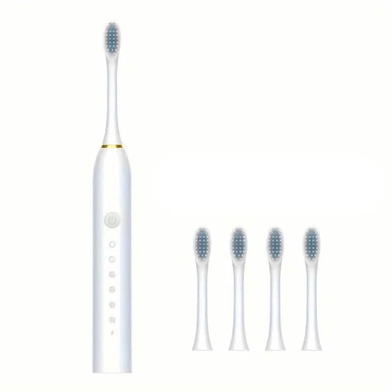 Sonic Electric Toothbrush with 6 Modes and Smart Timer Beauty & Personal Care White - DailySale