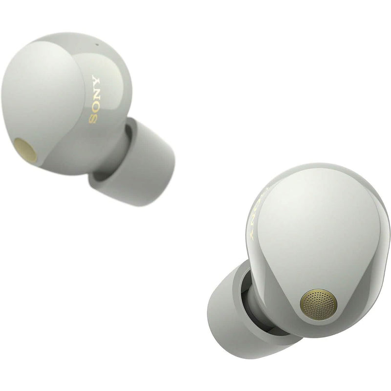 Front view of Sony WF-1000XM5 The Best Truly Wireless Bluetooth Noise Canceling Headphones (Refurbished) shown on their own