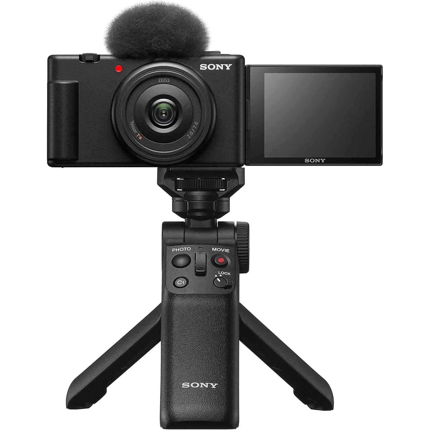 Sony ZV-1F Vlog Camera for Content Creators and Vloggers Black Cameras & Drones - DailySale