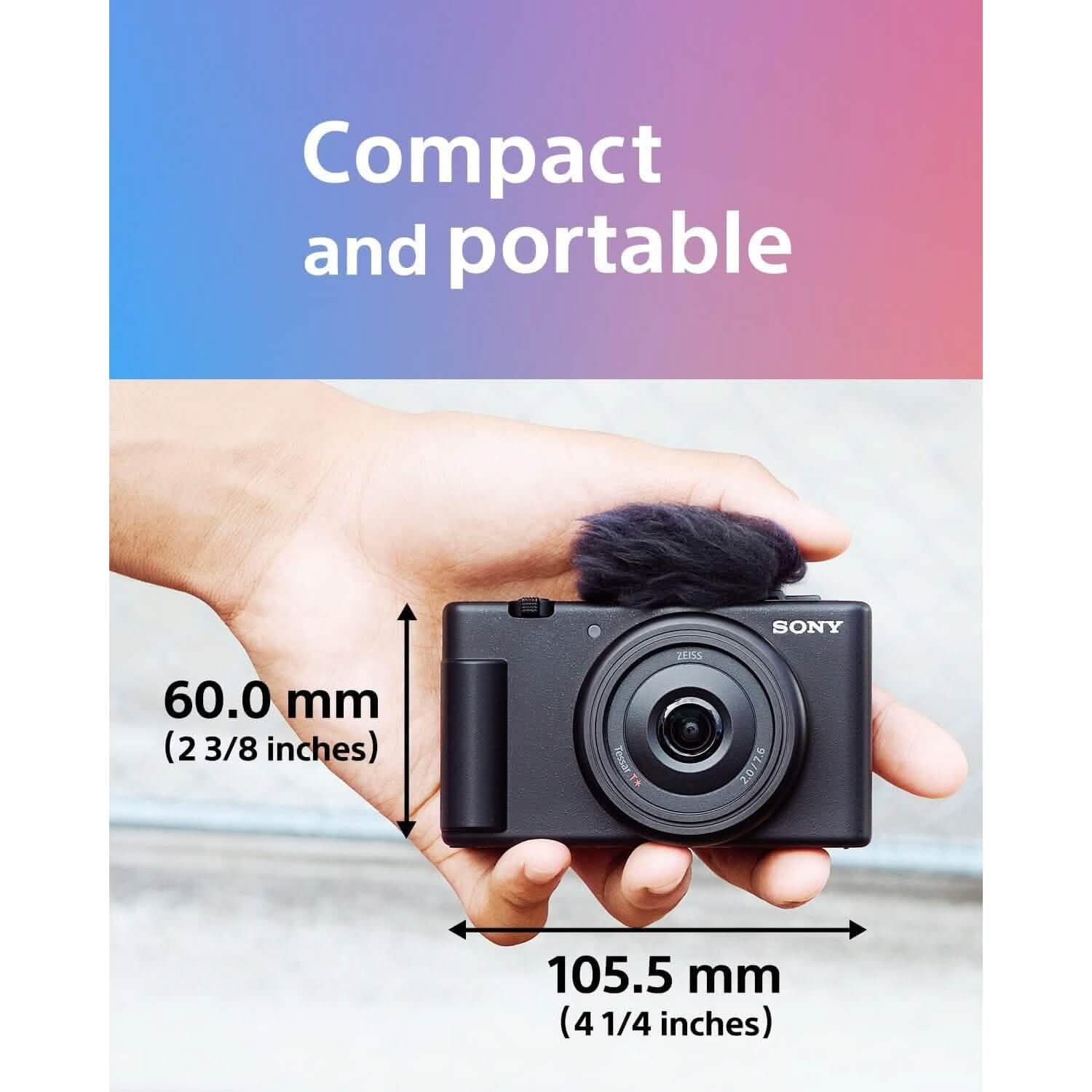 Sony ZV-1F Vlog Camera for Content Creators and Vloggers Black Cameras & Drones - DailySale