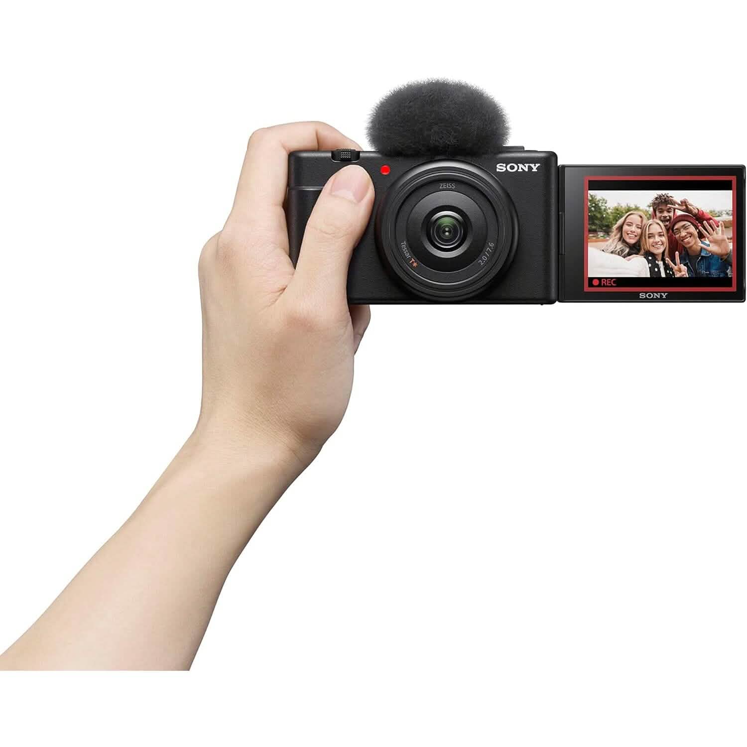 Sony ZV-1F Vlog Camera for Content Creators and Vloggers Black Cameras & Drones - DailySale