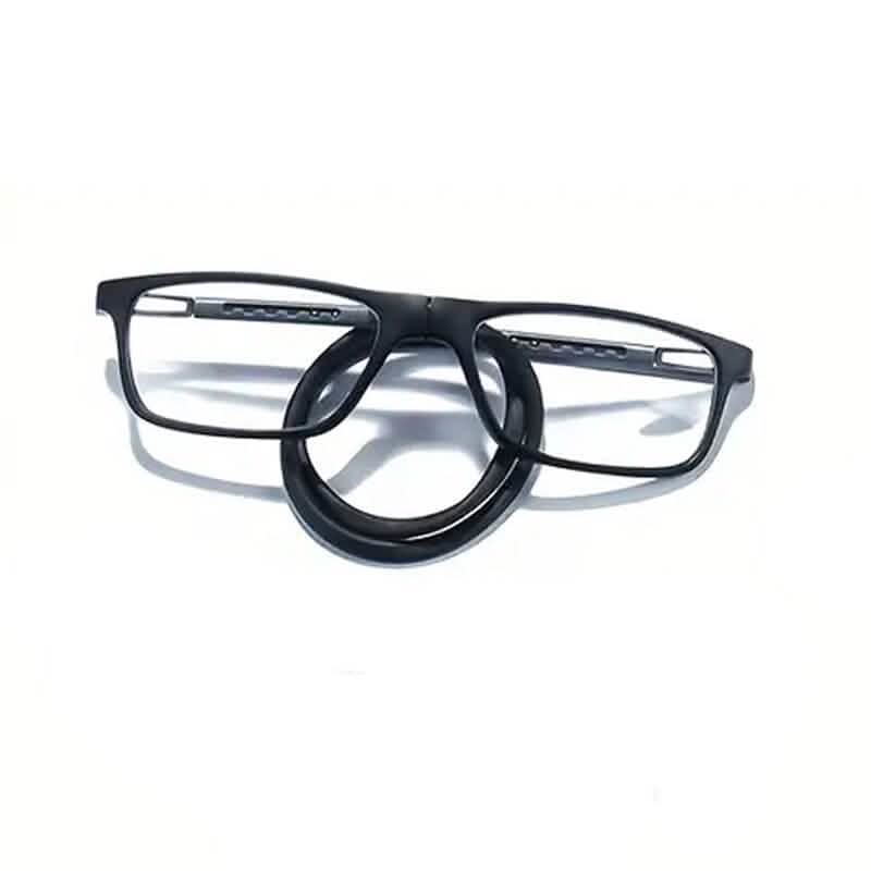 Square Magnetic Neck Fashion Reading Glasses Wellness +100 Black - DailySale