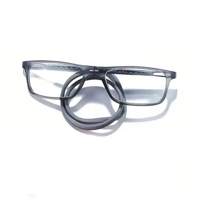 Square Magnetic Neck Fashion Reading Glasses Wellness +100 Gray - DailySale