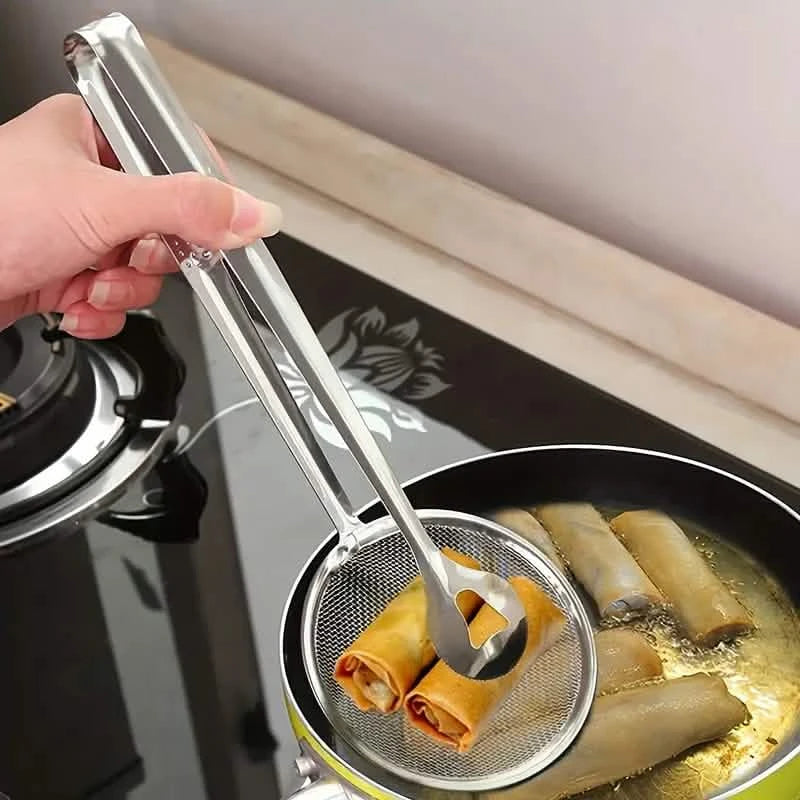 Stainless Steel Kitchen Strainer Tongs - High-Temperature Resistant Kitchen Tools & Gadgets - DailySale